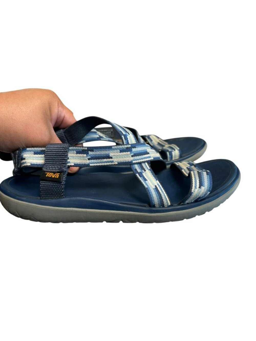Teva Terra Float Livia 1009807 Hiking Sandals Women's Size 9.5 Navy Geometric